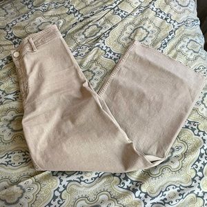 Wide-leg khaki pants